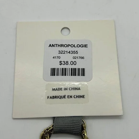 Vintage Anthropologie Butterfly Pendant Necklace Brown Filigree Wings Gold-Tone - Picture 13 of 15